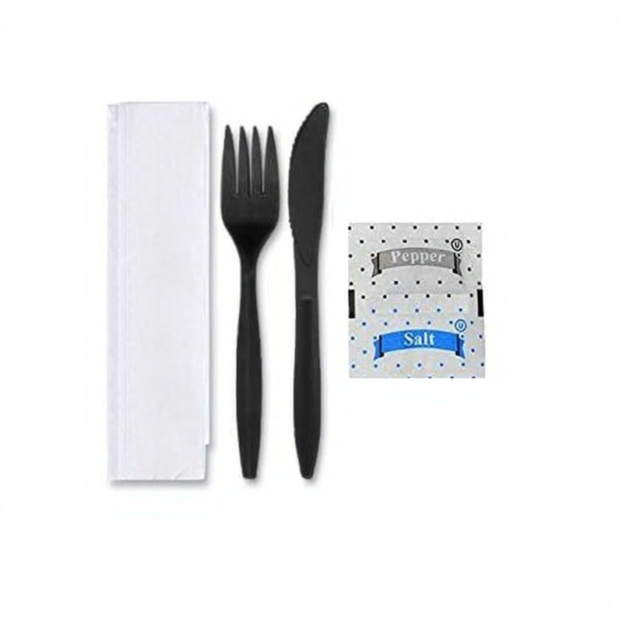 Disposable Cutlery Picnic Set 25pack Serviettes-Knives-Forks-Salt-Pepper