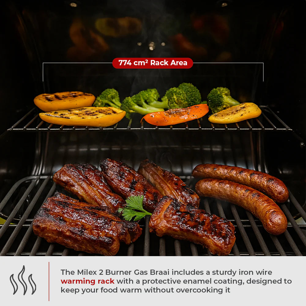 Milex 2 Burner Gas Braai